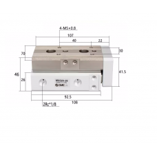 Xi lanh bàn trượt tuyến tính MXQ20-20