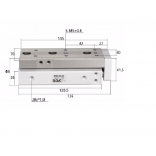 Xi lanh bàn trượt tuyến tính MXQ20-50