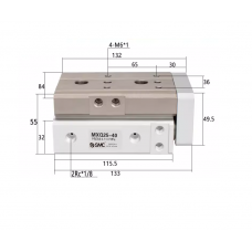 Xi lanh bàn trượt tuyến tính MXQ25-40