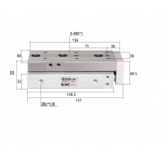 Xi lanh bàn trượt tuyến tính MXQ25-50