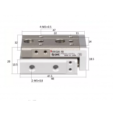 Xi lanh bàn trượt tuyến tính MXQ6-10