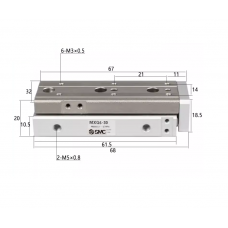 Xi lanh bàn trượt tuyến tính MXQ6-30