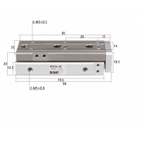 Xi lanh bàn trượt tuyến tính MXQ6-40A