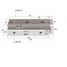 Xi lanh bàn trượt tuyến tính MXQ6-40