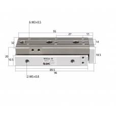 Xi lanh bàn trượt tuyến tính MXQ6-50