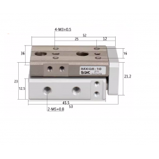 Xi lanh bàn trượt tuyến tính MXQ8-10