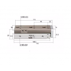 Xi lanh bàn trượt tuyến tính MXQ8-50