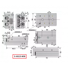 Xi lanh trượt tuyến tính MXS12-30