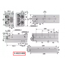 Xi lanh trượt tuyến tính MXS12-75