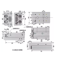 Xi lanh trượt tuyến tính MXS16-10A Xi lanh trượt tuyến tính MXS16-10A