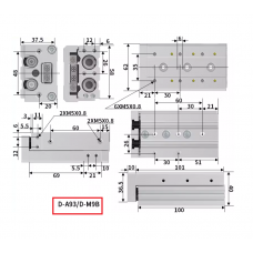 Xi lanh trượt tuyến tính MXS16-50