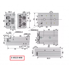 Xi lanh trượt tuyến tính MXS20-10