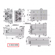 Xi lanh trượt tuyến tính MXS20-20