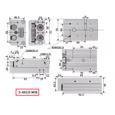 Xi lanh trượt tuyến tính MXS20-40