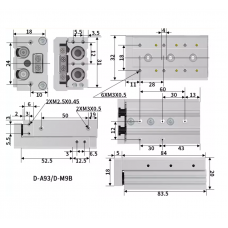 Xi lanh trượt tuyến tính MXS6-40