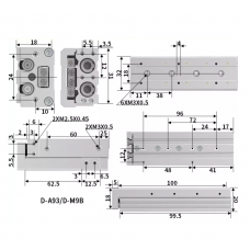 Xi lanh trượt tuyến tính MXS6-50