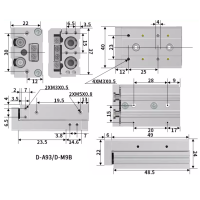 Xi lanh trượt tuyến tính MXS8-10A Xi lanh trượt tuyến tính MXS8-10A