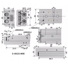 Xi lanh trượt tuyến tính MXS8-10