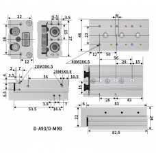 Xi lanh trượt tuyến tính MXS8-40A